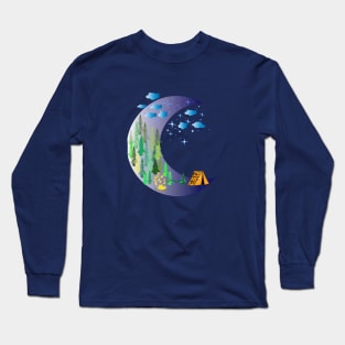 camping on moon life Long Sleeve T-Shirt